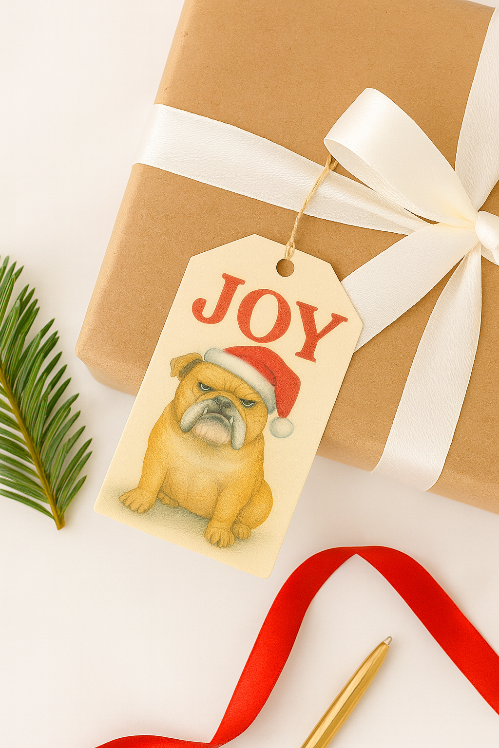 Bulldog Joy – Printable Holiday Card Set (Instant Download)