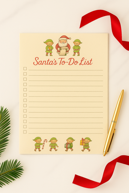 Santa’s To-Do List – Printable Holiday Checklist (Instant Download)